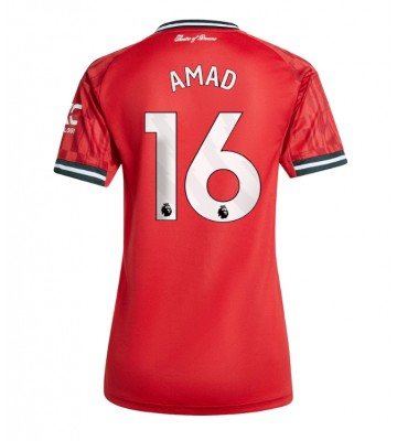 Manchester United Amad Diallo #16 Hjemmebanetrøje Dame 2025-26 Kortærmet